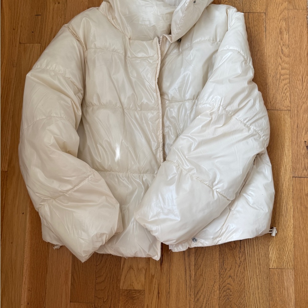 a new day Women's Off-White Puffer Coat